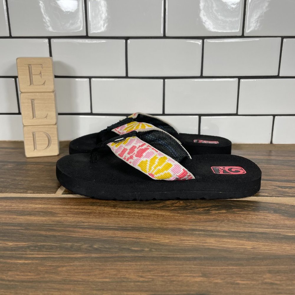 Teva Youth Mush 6282 Multicolor Comfort Slip On Flip Flop Thong Sandals Size 13